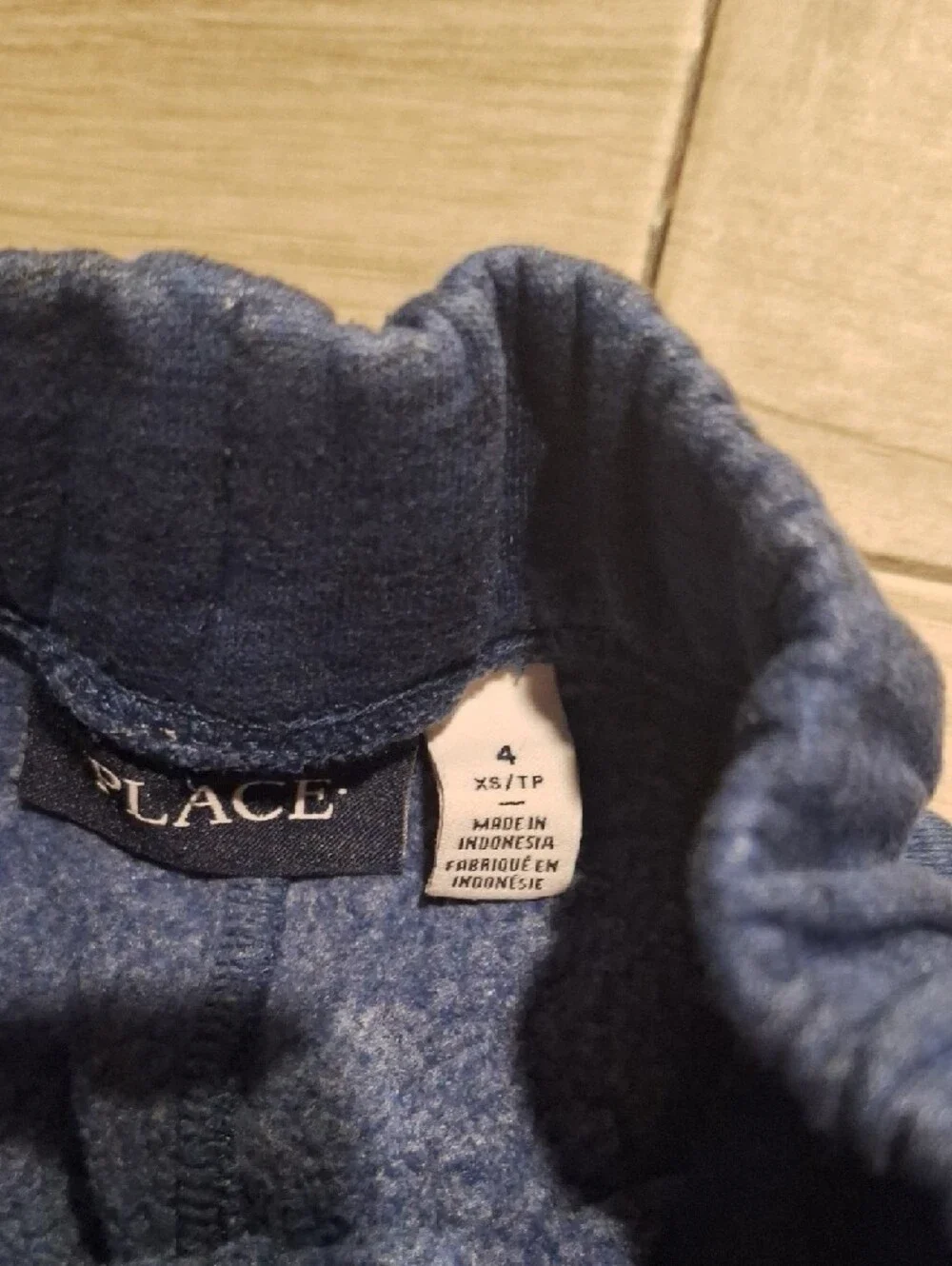 The Children's Place Navy Blue Jogger Sweatpants with Cream Drawstring